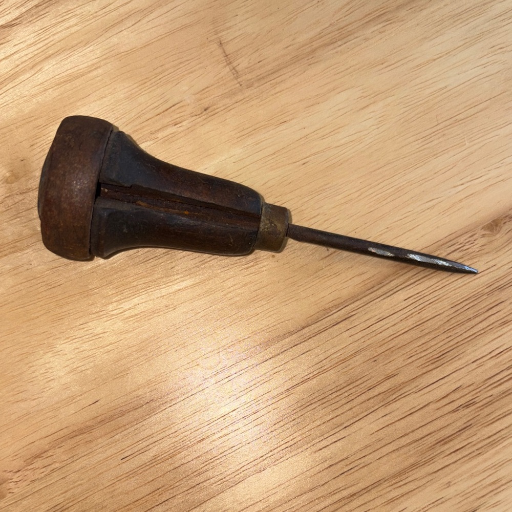 Vintage Wooden Handle Awl